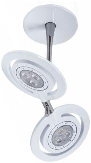 LED Einbau Deckenleuchte, Alu weiß, bewegliche Spots