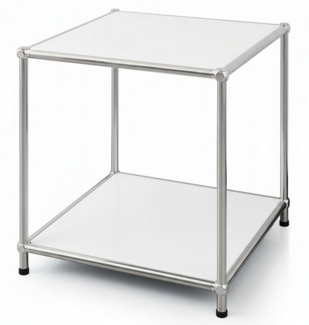 Floordirekt Standregal Concept Epure MK-012 Metallregal, B40 × T40 × H46 cm, diverse Farben, modular, Beistelltisch mit offenen Ablagen, verchromtes Metallgestell, zeitlos