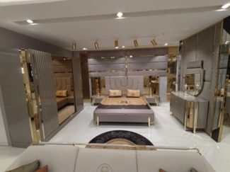 JVmoebel Schlafzimmer-Set Design Schlafzimmer 3tlg. Bett 2x Nachttische Modern Luxus Betten Set, (3-tlg, Bett + 2x Nachttische), Made in Europa