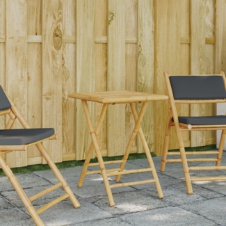 vidaXL Gartentisch Klappbar 55x55x75 cm Bambus 365878