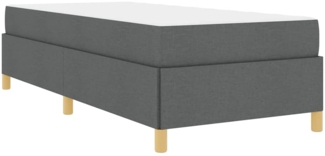 vidaXL Boxspringbett Dunkelgrau und Braun und Weiß und Dunkelgrau 3398900