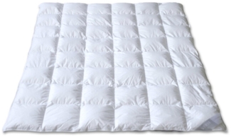 Daunen-Bettdecke - Extra-Leicht Kassettenbett - Sommer-Bettdecke - Verse Smaragd weiß,135x200 cm