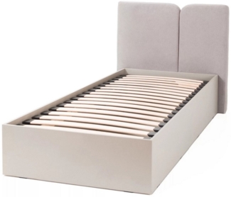 Deine Möbel 24 Jugendbett LIBU 13 90x200 LIBU 14 120x200 Kinderbett Einzelbett Bett (Set, 3-tlg, Kinderzimmer Jugendzimmer Stauraun), LIBU-Kollektion Beige Eukalyptus Eiche inkl. Lattenrost Bettkasten