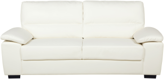 3-Sitzer Sofa Kunstleder creme VOGAR