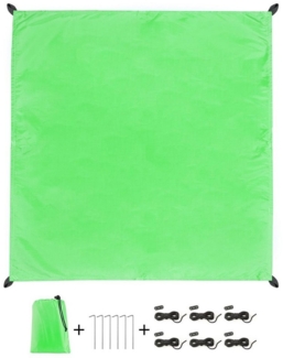 CelinaSun Sonnensegel PES UPF 50+ Outdoor Segel Tarp Quadrat 2x2m grün