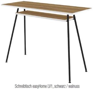 PAPERFLOW Schreibtisch easyHome LV1, schwarz/walnuss