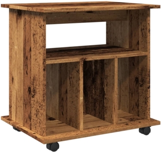 vidaXL Rollcontainer Altholz-Optik 60x45x60 cm Holzwerkstoff 856662