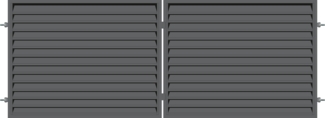 Polbram Doppeltor Ulrich 120 300 x 120 cm verzinkt anthrazit