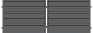 Polbram Doppeltor Ulrich 120 300 x 120 cm verzinkt anthrazit