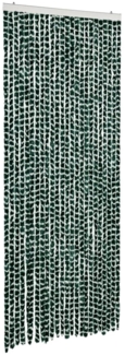 vidaXL Fliegenvorhang Grün und Weiß 100x200 cm Chenille 377385