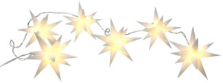 Spetebo LED-Girlande 3D Stern Lichterkette mit 6 LED - 150 cm, 6-flammig, für den Außenbereich geeignet