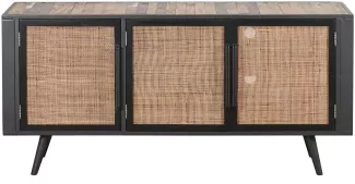 TV-Board Nordic Rattan mit 3 Türen, 160 cm