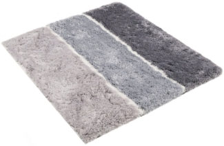 Homie Living Badematte Rio Marina, Höhe 30 mm, rutschhemmend beschichtet, fußbodenheizungsgeeignet, schnell trocknend, Polyester, rechteckig, flauschiger Badteppich, modern gestreift, waschbar, Badezimmerteppich