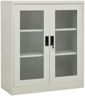 vidaXL Büroschrank Hellgrau 90x40x105 cm Stahl