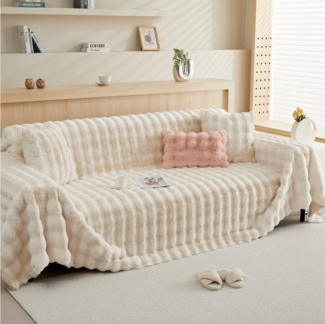 Wohndecke Kunstfelldecken Kaninchen Plüsch Decke,Soft Wohndecke Tagesdecke, BTTO, Warme Überwurfdecke Sofadecke, Blanket Für Bett Sofa Schlafzimmer Büro