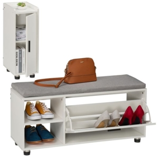 Schuhbank mit Sitzfläche & Schrank Set 10051179_685