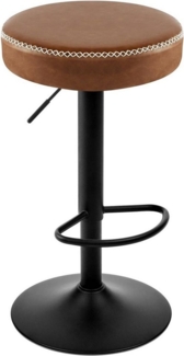 EUGAD Barhocker (1 St), drehbar, höhenverstellbar, Metallgesetll, Vintage-Kunstleder