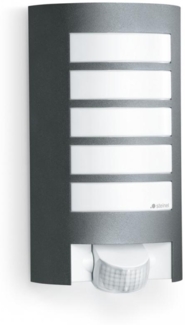 Außenwandleuchte L 12 S anthrazit, 180°-Bewegungsmelder, E27-Fassung, max. 60 W, Aluminiumblende, IP44