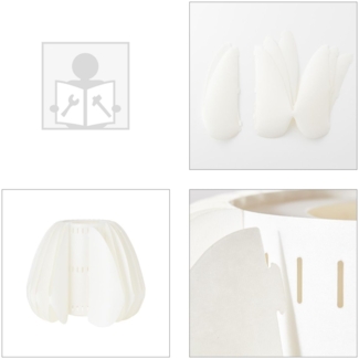 BRILLIANT Lampe, Inna Standleuchte, dreibeinig holz hell/weiß, Bambus/Kunststoff, 1x A60, E27, 60W,Normallampen (nicht enthalten)