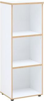 Aktenregal >Memphis< in Weiß / Artisan Eiche Dekor - 45x122x38 (BxHxT)