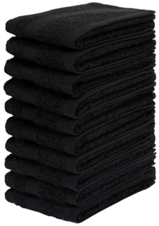 my home Waschlappen Vanessa, als Set und Serie erhältlich, 10 Seiftücher, 30x30cm, (Set, 10-St), Handtücher mit Bordüre, 100% Baumwolle, einfarbig, weich