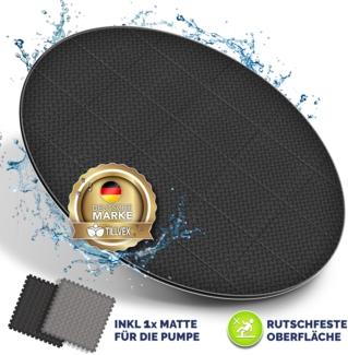 tillvex® Whirlpool Unterlage rund Grau 196 cm | Bodenmatte Poolunterlage Matte für Outdoor Whirlpools | Thermo Bodenschutzmatte Pool Untergrund | Bodenschutz Bodenplatte schützt & isoliert