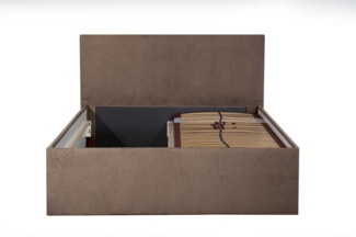 Halmon Schlafkomfort Betten Polsterbett Gent (Mit Stauraum unter der Liegefläche, erhältlich in 6 Größen und 8 attraktiven Farben mit oder ohne Matratze), Seitenhöhe 32 cm, inkl. Lattenrost bei Ausführung mit Matratze