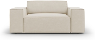 Micadoni Sessel Jodie 1-Sitzer Samt Dunkelbeige Kunststoff schwarz