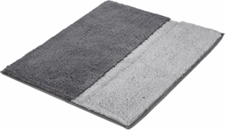 Kleine Wolke Badematte Life, Höhe 20 mm, rutschhemmend beschichtet, fußbodenheizungsgeeignet, Baumwolle, rechteckig, Badteppich, Streifen, Hoch-Tief Effekt