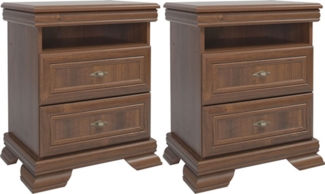 Nachttisch-Set "Kora" 2-teilig Nachtkonsolen 58cm samoa King rustikal