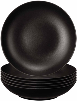 Seltmann Weiden Liberty Velvet Black Suppenteller ø 21,2 cm 6er Set - DS