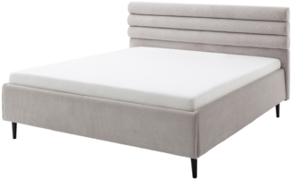 Polsterbett >Tampere< Liegefläche 180x200 cm in Taupe - 192x114x218cm (BxHxT)