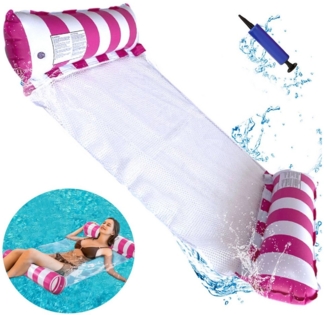 Mutig Luftmatratze Wasserhängematte Pool XL Luftmatratze Erwachsene, Pool Spielzeug, (4 in1 Wasser Pool Zubehör Spaß Aufblasbarer Wasserspielzeug Hängematte, 1-St Poolmatratze mit ergonomischem Design), Große Lastkapazität, Kompakt & Tragbar, für Pool ...