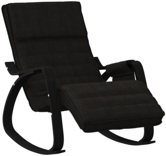 vidaXL Schaukelstuhl Schwarz Stoff 351080
