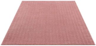 Carpet City Teppich Friseé-Teppich FANCY805, rechteckig, Höhe: 12 mm, Läufer, Kurzflor, Einfarbig, 3D-Optik, Zickzack Look, Wohnzimmer