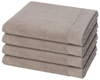 Möve Premium 4 tlg. Frottier-Set - 4 X Handtuch (50 X 100cm) - 550 g/m² - Cashmere
