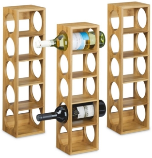 3 x Weinregal Bambus