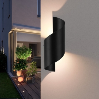 BlingBin LED Wandleuchte Innen/Außen,10W Außenleuchte Wandlampe Up Down Dekorative Wandlichter, IP65 wasserdichte, LED fest integriert, Warmweiß, Außenwandleuchte Wandbeleuchtung,für Garten,Wohnzimmer,Schlafzimmer