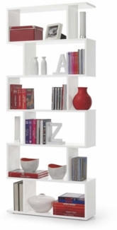 habeig Raumteilerregal Stufenregal Bücherregal Hochregal Raumteiler Wohnzimmer 192 x 80 x 24 cm, als Raumteiler nutzbar