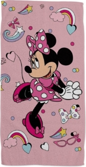 Disney Minnie Mouse Strandtuch Weiches Strandtuch – Saugstarkes Badehandtuch 70x140 cm