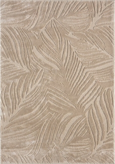 OTTO home Teppich Samia, Hoch-Tief-Struktur, rechteckig, Höhe: 19 mm, leichter Glanz, Floral, Blätter, Modern, Wohnzimmer, Schlafzimmer