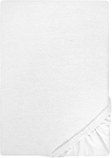 Castell Jersey-Stretch-Spannbetttuch, Weiß, 1x 140x200 cm - 160x200 cm, 140x200 cm