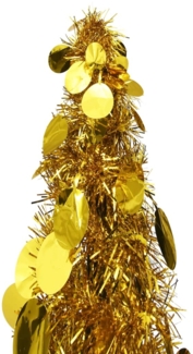 vidaXL Künstlicher Pop-Up-Weihnachtsbaum Golden 150 cm PET 320983