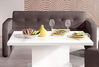 exxpo - sofa fashion Sitzbank Barista Küchensofa, kompakte Stellmaße, Sitzhöhe 49cm, mit Rückenlehne