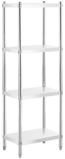 Royal Catering Standregal Edelstahlregal 80x40x180 cm Küchenregal Gastroregal Schwerlastregal
