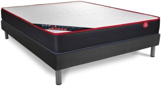 VITALPOWER matratze 120x200 cm + Bettgestell mit lattenrost, Härtegrad 4, Rückstellschaum, Höhe : 20 cm