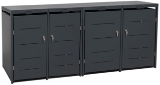 osoltus Conta4 Mülltonnenbox inkl. Gasdruckfedern B. 264cm H. 118 cm anthrazit