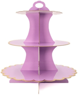 Intirilife Etagere, Pappe, (1x Tortenständer), Tortenständer aus Pappe, Muffinständer Cupcake Ständer Etagere