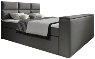 Luxusbetten24 Boxspringbett Carre, mit TV Lift, USB-Anschluss