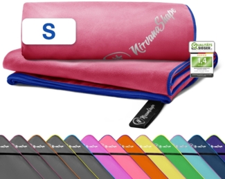 NirvanaShape Reisehandtuch Mikrofaser Handtuch, Badehandtuch, Reisehandtuch, Sporthandtuch, Ecktasche mit Reißverschluss, saugfähig, leicht, schnelltrocknend